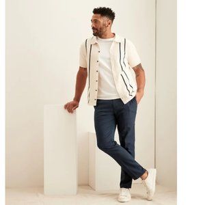 NWT Mens Banana Rep Slim WFH Pant 36 Navy F215